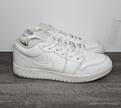 Scarpe sneakers casual Nike ragazzo Air Jordan 1 basse 553560 126 bianche taglia 6 anni