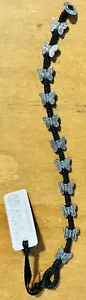Bracciale Farfalla Fatto a Mano Isola di Ananas, Nero. Nuovo Con Etichetta. Bellissimo regalo - Foto 1 di 4