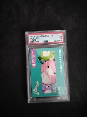 Squishmallows Cards Series 1 Puzzle Pieces 1-3 PSA 7 POP 1  - Image 1 of 2