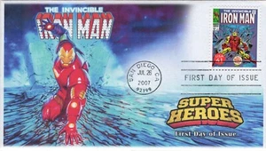 AO-4159r-3, 2007, Marvel Comics Super Heroes, FDC, Add-on Cachet, Standard Postm - Picture 1 of 1