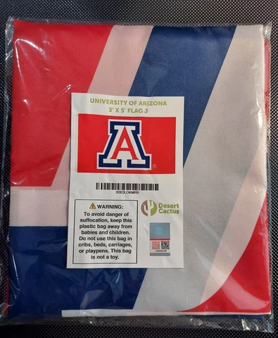 University of Arizona 3' x 5' Flag J by Desert Cactus - NEW Cover