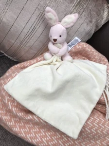 M&S BUNNY RABBIT COMFORTER Blanket Plush Toy Pink Cream Marks & Spencer 03966105 - Picture 1 of 7
