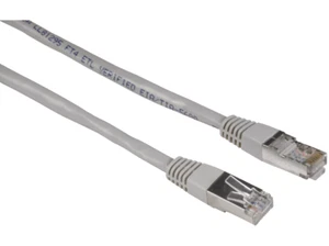 Cable network patch CAT5e RJ45 8p8c M/M STP Metal plugs Round Grey 15m. HAMA - Zdjęcie 1 z 3