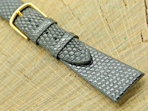 Hadley Roma Black Lizard w Gold Tone Buckle 19mm NOS Unused Vintage Watch Band - Picture 1 of 4