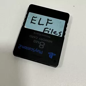 Official Sony Playstation 2 OEM Memory Card 8MB Black PS2 with ELF Files - Picture 1 of 3