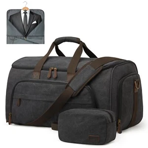 DUFFLE BAG for Men Women Carry On Garment Travel Suit Bags Black 50L S-ZONE - Picture 1 of 8
