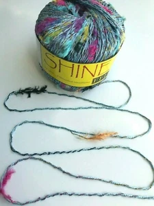 Filati FF SHINE #80 Sky Blue DK 50g Garn Knäuel FFF Neuheit Büschel Italy - Bild 1 von 4