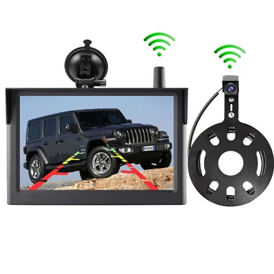 IPOSTER Wireless Spare Tire Backup Camera for Jeep Wrangler 2007-2018 + 5" 1080P Monitor
