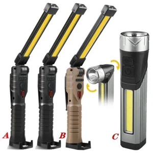 NEWRechargeable LED COB Work Light Mechanic Flashlight Lamp Magnetic Base Bright - Picture 1 of 27