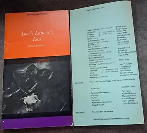 1968 Jeremy Brett Love`s Labours Lost National Theatre Programme Derek Jacobi - Picture 1 of 12
