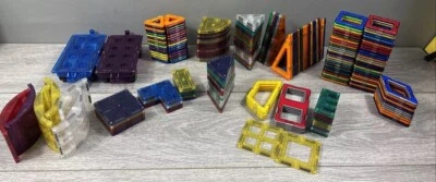 Lot Of 221 Magformers Magnetic Building Tiles  And Shapes Construction Set - Image 1 of 4
