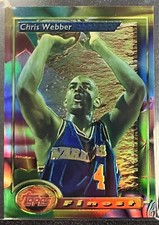 1993 Topps Finest Refractor Chris Webber RC #212. Warriors Rookie Card