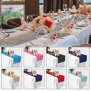 Sequin Table Runner and Plastic Cover Cloth Sparkly Shiny Bling Wedding Decor - Picture 1 of 101