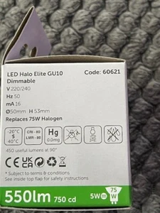 Bell 5W Long Neck GU10 LED Bulbs Very Wide Flood COOL / WHITE 2 4 8 10 pack - Picture 1 of 1