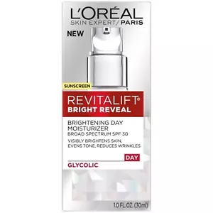 L'Oreal Skincare Revitalift Bright Reveal 09/22 SPF 30 Sunscreen Day Cream - Picture 1 of 4