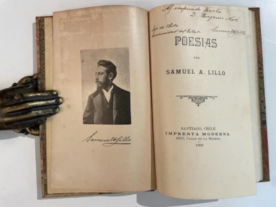 Samuel Lillo Poesias 1900 Primera Edicion Firmado Dedicado Poeta Chileno - Image 1 of 4