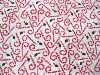 Daisy Kingdom Peppermint Hill Candy Canes  Sandy Gore Evans 36" x 33" Fabric bb1 - Image 1 of 3