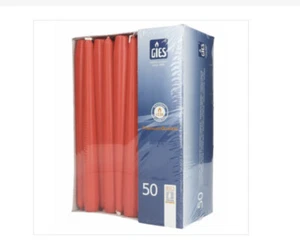 Candele rosse coniche Gies 245/23 mm (confezione da 50) - Foto 1 di 2