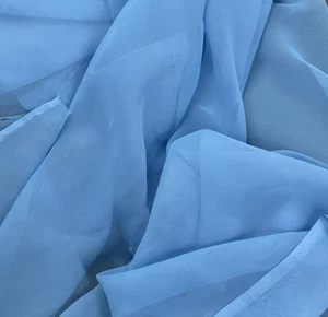 Periwinkle Blue Chiffon Fabric 45” Width 1 Yard - Picture 1 of 2