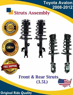 New OE Front & Rear Struts for Toyota 2008-2012 Avalon 3.5L Lifetime Warranty - Изображение 1 из 4