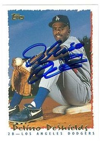 Delino Deshields autographed baseball card (Los Angeles Dodgers) 1995 Topps #9