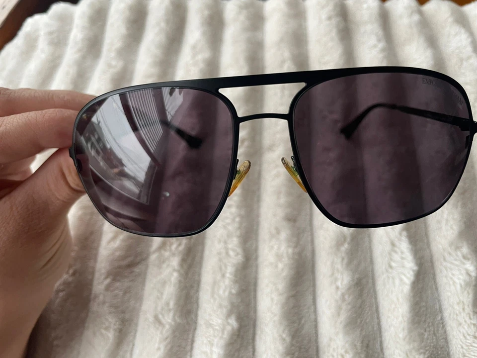 Emporio Armani Men's EA 9741/S Aviator Sunglasses, Matte Black - Image 1 of 4