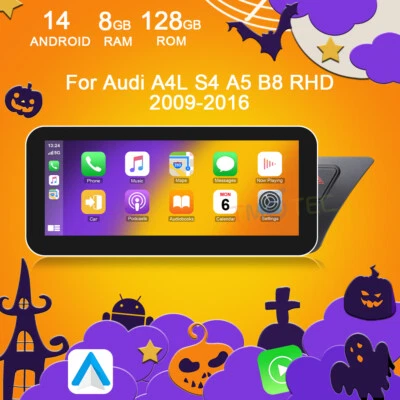 For Audi A4 A5 B8 S4 S5 10.25" Android IPS Car Stereo Sat Nav CarPlay DAB+ DVR - Image 1 of 4