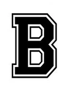 Varsity College Schriftzug - Buchstabe B - Auto Tablet Vinyl Aufkleber - Bild 1 von 1