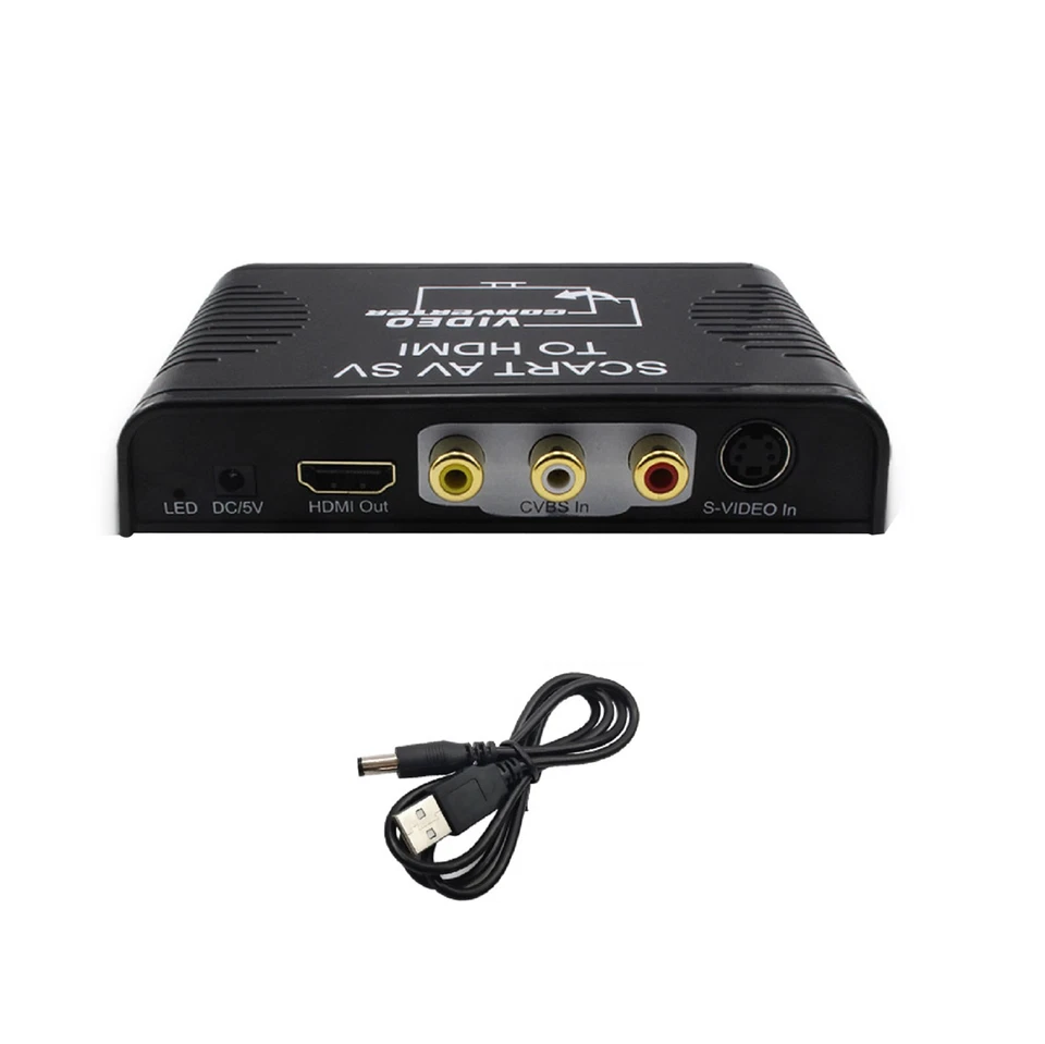 Scart AV S-video Composite AV RCA To HDMI 1080P Video&Audio Converter Adapter - Image 1 of 4