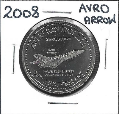 2008 AVRO ARROW Aviation Two Dollar Coin - Image 1 of 2