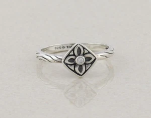 Sterling Silver Belle Fleur CZ Ring Size 9 1/4 Silpada - Picture 1 of 7