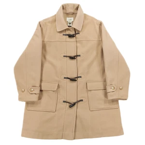L.L. Bean Wool Toggle Duffle Coat Womens L, Thinsulated Insulated Lined, Camel - Picture 1 of 17