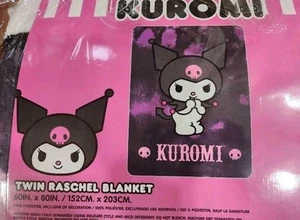 Kuromi von Sanrio Twin Raschel Decke 60 Zoll x 80 Zoll BAD KUROMI Neu mit Etikett Nordwesten - Bild 1 von 5