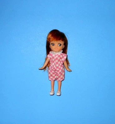 Vintage Anime Big Eyes 4.5" Japan Takara Doll Susie Sad Eyes Blythe Doll Friend - Image 1 of 3