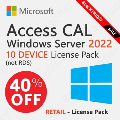 Microsoft Windows Server 2022 - 10 Device Client Access Licenses (CAL) BRAND NEW - Image 1 of 4