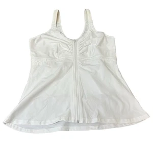 Amoena Camisole Hannah Post-Surgery Zip Front Tank Top Size M C/D NEW NWT - Picture 1 of 9