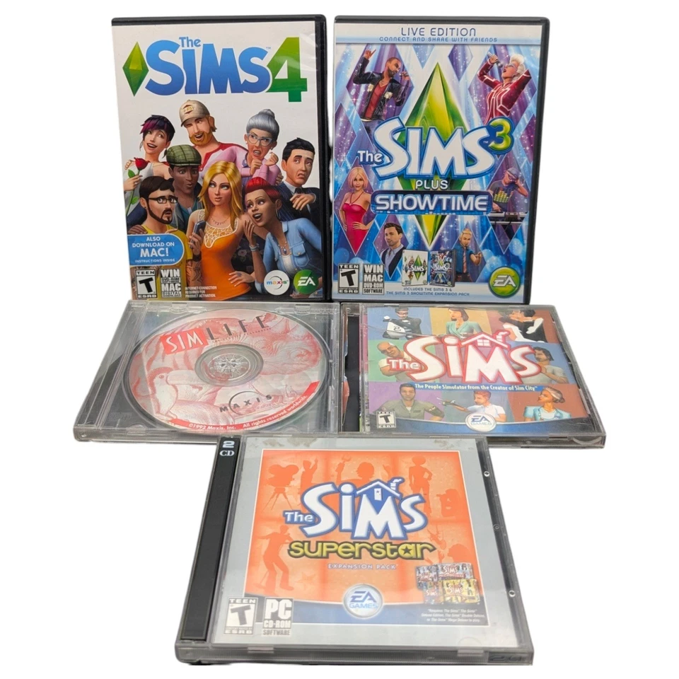 The Sims PC Game Lot - Sims 4, Sims 3 Showtime, SimLife, Superstar & More - Image 1 of 4