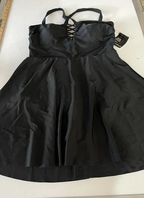 全新 Torrid 女式沐浴套装 0 10-12 中号游泳连衣裙连体美人鱼 — 第 1/4 张图片