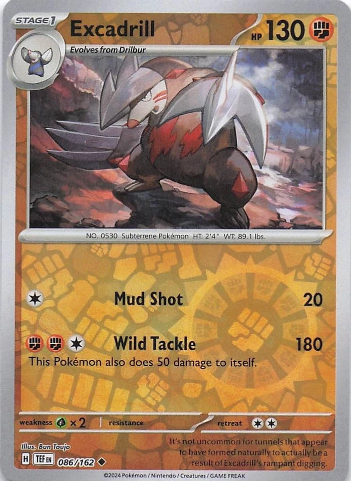 Excadrill - SV05: Temporal Forces 086/162- NM - Reverse Holo - Image 1 of 2