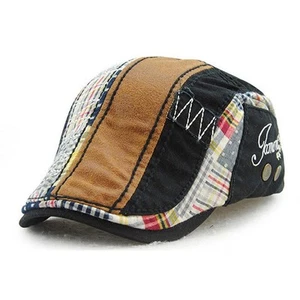 Men Beret Hat Cotton Adjustable Newsboy Hats Cabbie Gatsby Cap Driving Flat C... - Picture 1 of 6
