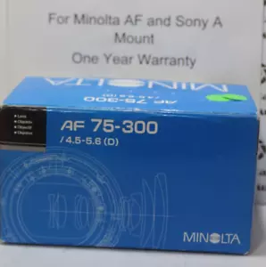 1yrWarranty Mint in Box Minolta AF ZOOM 75-300mm F4.5-5.6 Macro lens for Sony A - Picture 1 of 24