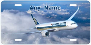 Matrícula de automóvil novedad personalizada de avión Singapur cualquier nombre - Imagen 1 de 5