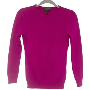 Womens Charter Club Luxury Cashmere Purple Colorful Crew Sweater Small Cozy Soft - Picture 1 of 10