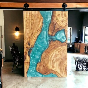 Holz Scheunentor, Epoxidharz Scheunentor, Epoxidharz Schiebetür, Sondergröße, Scheunentore, - Bild 1 von 4