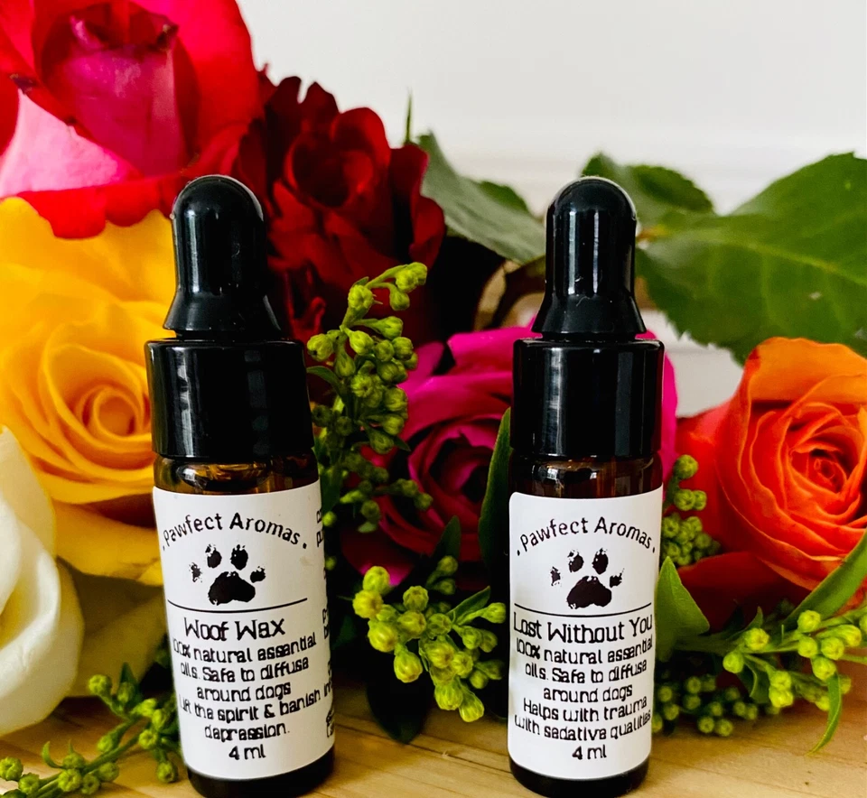 PAWFECT AROMAS pure essential oil blends dog friendly aroma toxin free soothing & calm duo pack