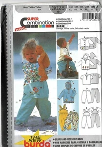 Burda 3028 Sewing Pattern - Shirt, Hoodie, Pants, Overalls - Sizes 3M-2T - Picture 1 of 2