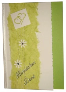 10 x Dankeskarten Hochzeit Verlobung DK008 in hellgrün - Bild 1 von 1