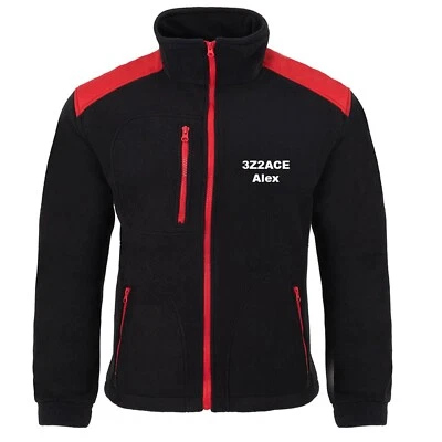 SQ1K Amateurfunkzeichen und Name Hochwertiges Fleece-Sweatshirt BK/RD