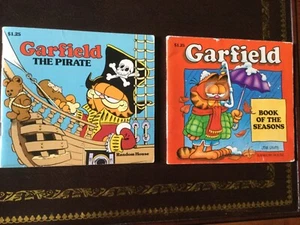 Garfield the Pirate & Garfield Book of the Seasons,1st Ed’s,1982,84, mini books - Picture 1 of 12