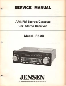 Service Manual Repair Jensen Model  R408 AM/FM Cassette Car Stereo Receiver - Bild 1 von 1